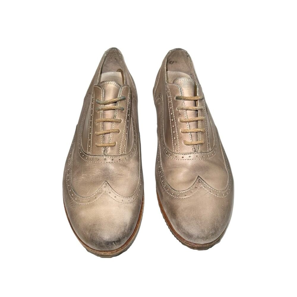 Sorel Madson Broque Wingtip Distressed Cream Oxford 9.5